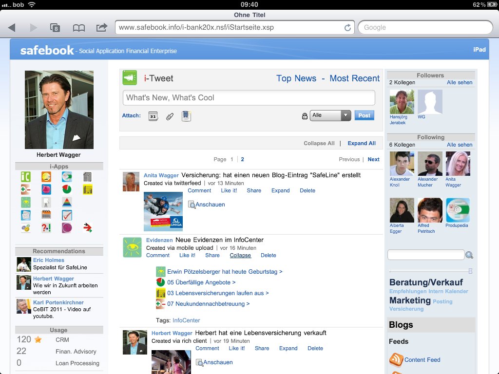 Image:Lotusphere Orlando: Safebook - Social Business example in Banking.